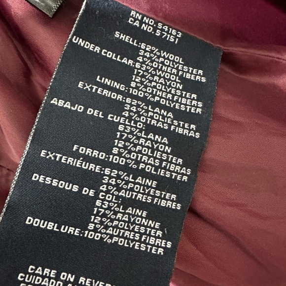 Tommy Hilfiger Women’s Wool Blend Peacoat Double Breasted Jacket Size M - Picture 8 of 11